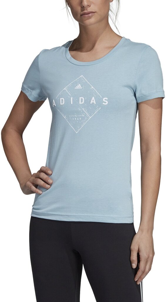 Pluus Adidas Emblem Tee Blue hind ja info | Naiste spordiriided | kaup24.ee