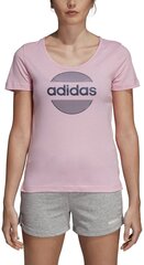 Pluus Adidas Linear Tee II Pink hind ja info | Naiste spordiriided | kaup24.ee