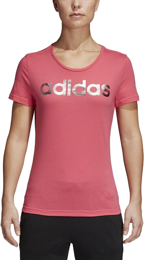 Pluus Adidas Foil Linear Pink hind ja info | Naiste spordiriided | kaup24.ee