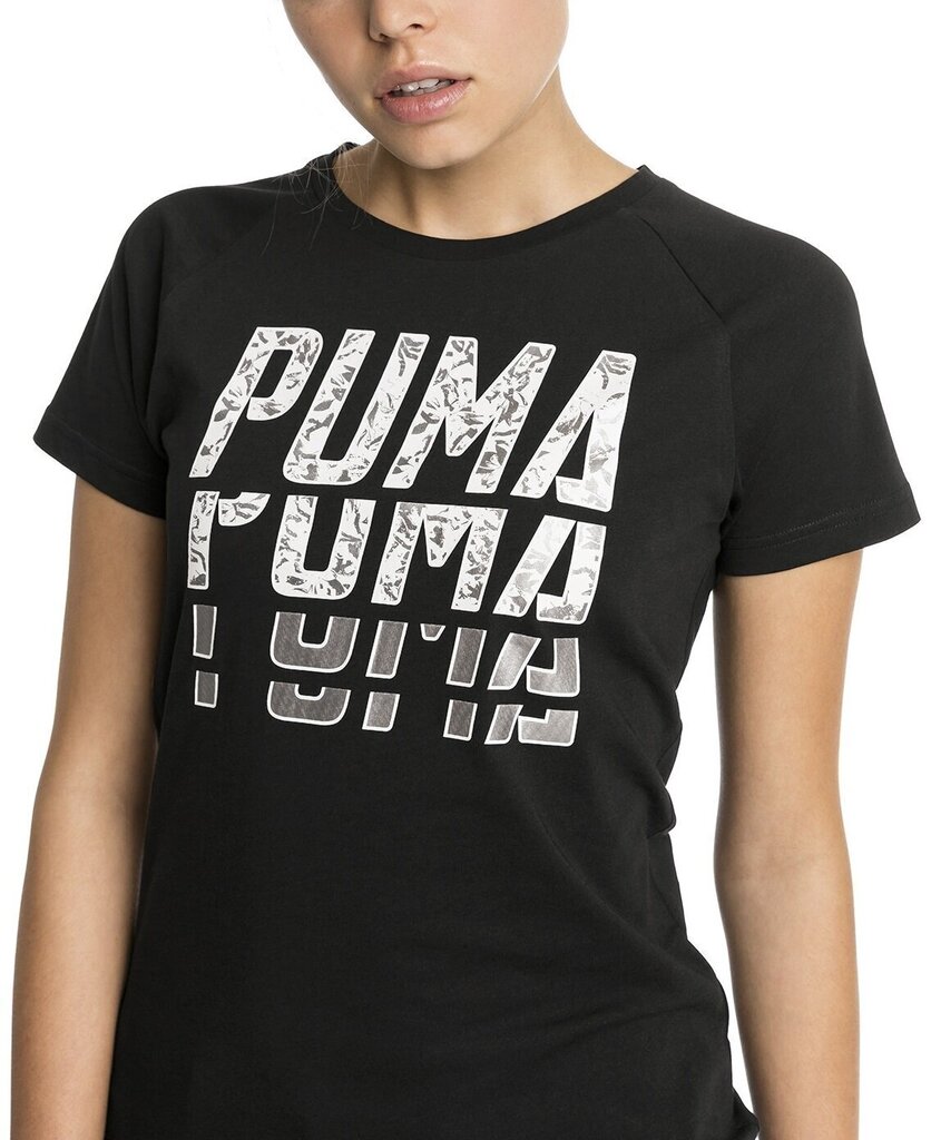 Pluus Puma Font Graphic Tee Black hind ja info | Naiste spordiriided | kaup24.ee