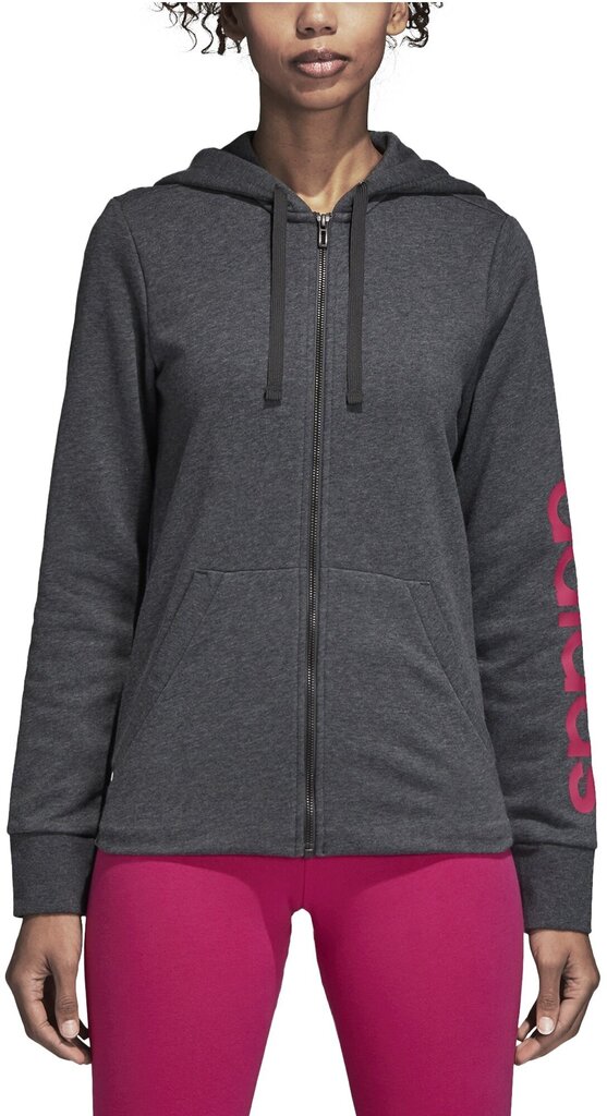 Dressipluus Adidas Ess Lin Fz Hoodie Grey цена и информация | Naiste pusad | kaup24.ee