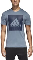 Adidas Футболка Ess Biglogo Tee Blue цена и информация | Meeste T-särgid | kaup24.ee