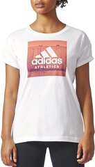 Pluus Adidas Category Athletic White hind ja info | Naiste spordiriided | kaup24.ee