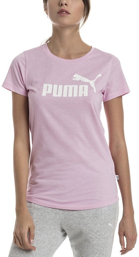 Pluus Puma Ess+ Logo Heather Tee Pink hind ja info | Naiste T-särgid | kaup24.ee