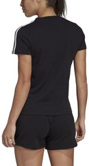 Блуза Adidas W E 3S Slim Tee Black цена и информация | Спортивная одежда для женщин | kaup24.ee
