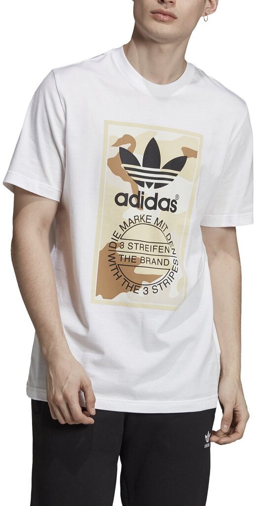 T-särk Adidas Originals T-Shirt Camo Tee White цена и информация | Meeste T-särgid | kaup24.ee