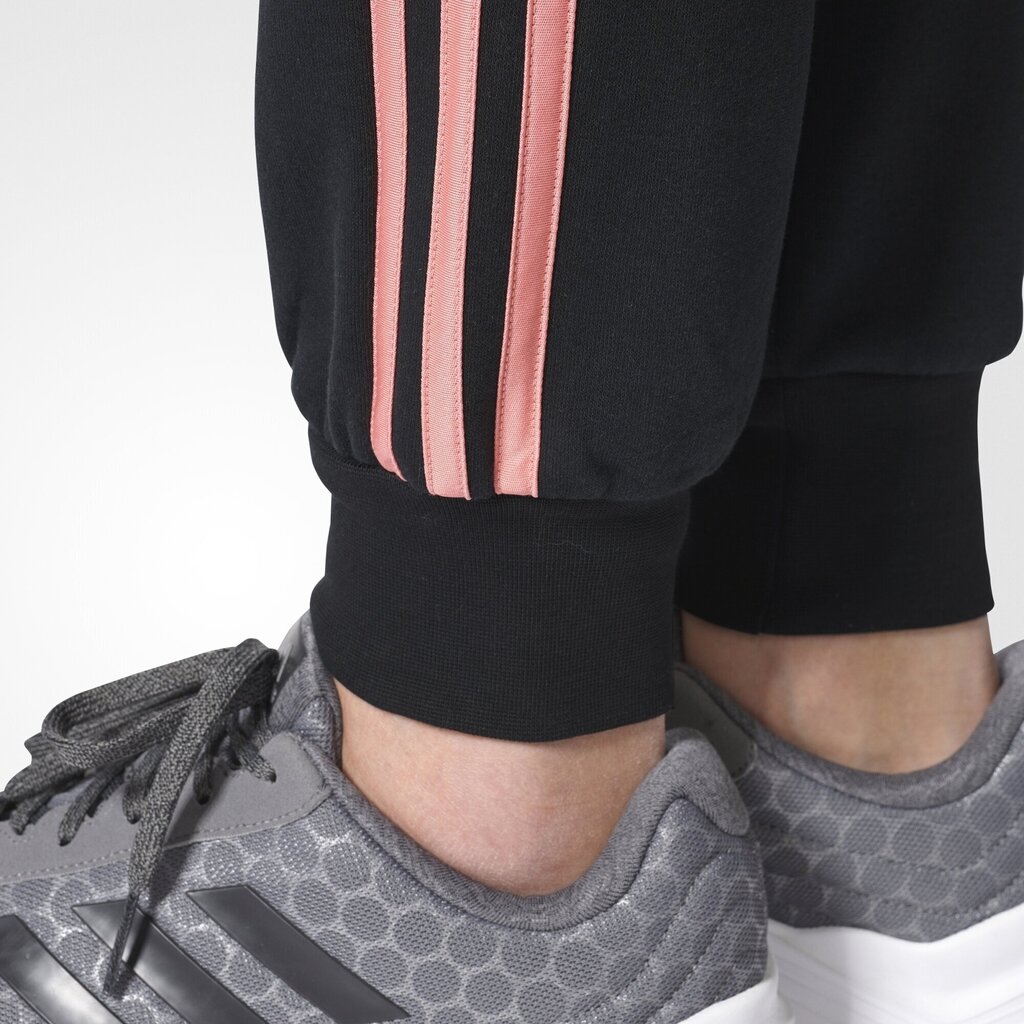 Püksid Adidas Essentials 3 Stripes Pants Cuffed Black цена и информация | Naiste spordiriided | kaup24.ee