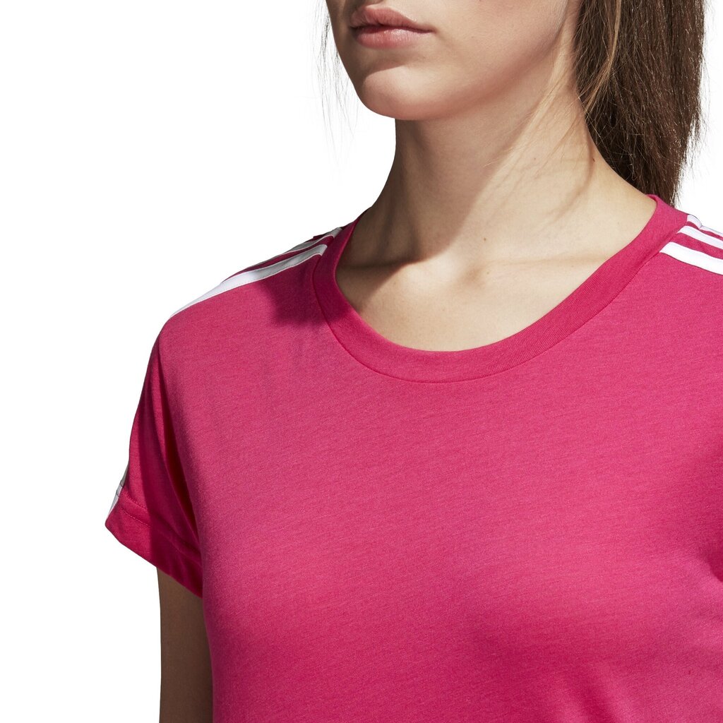 Pluus Adidas Ess 3S Slim Tee Real Magenta цена и информация | Naiste spordiriided | kaup24.ee