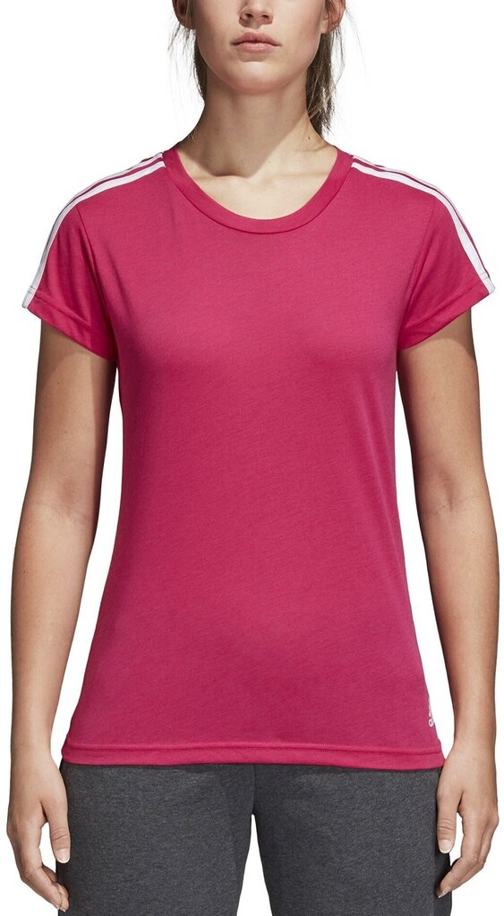 Pluus Adidas Ess 3S Slim Tee Real Magenta цена и информация | Naiste spordiriided | kaup24.ee