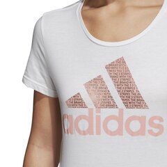 Adidas Блузка Foil Text Bos White цена и информация | Спортивная одежда для женщин | kaup24.ee