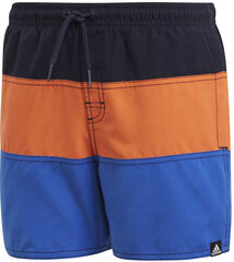 Lühikesed ujumispüksid teismelistele Adidas Yb Cb Shorts Sl Black Blue Orange цена и информация | Плавки для мальчиков | kaup24.ee