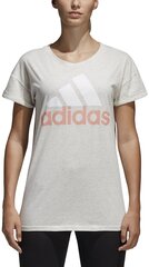 Pluus Adidas Ess Lin Lo Tee White цена и информация | Спортивная одежда для женщин | kaup24.ee