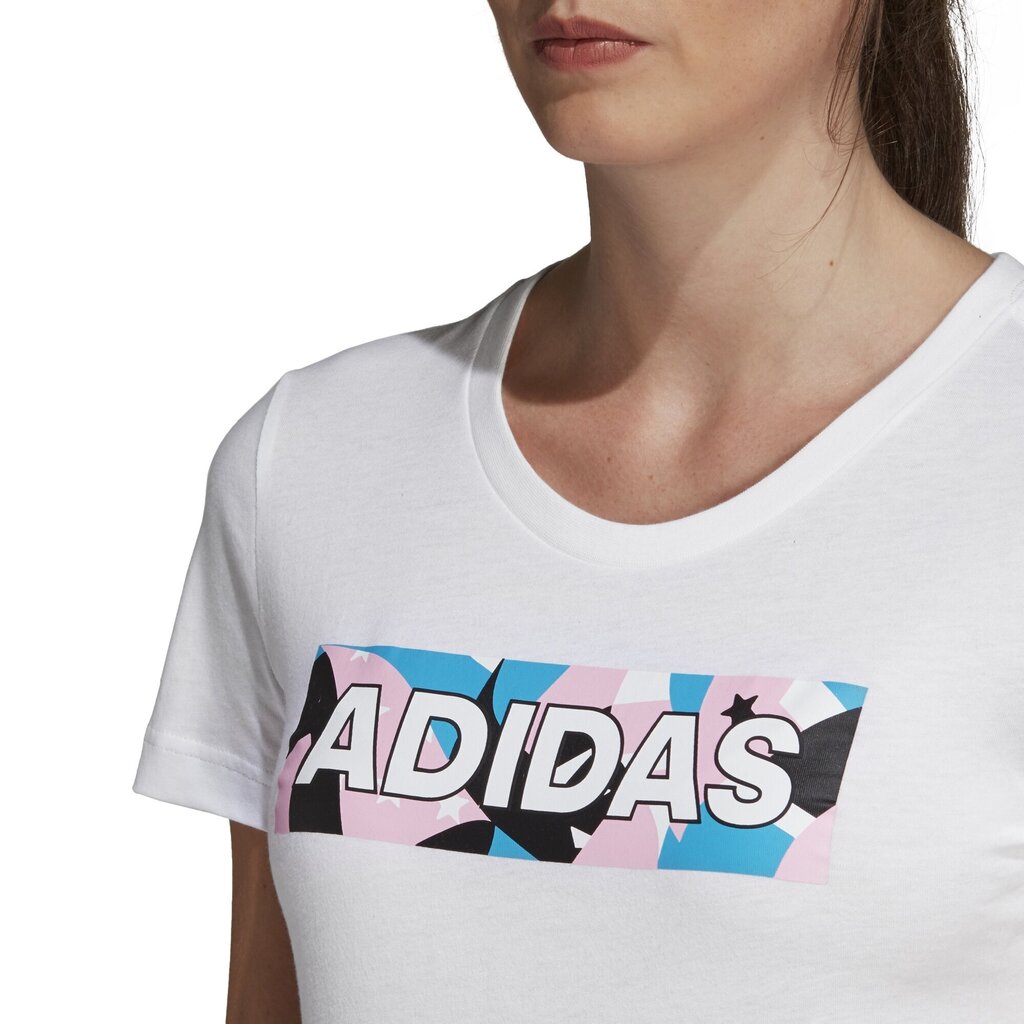 Pluus Adidas AOP Pack Tee II White цена и информация | Naiste T-särgid | kaup24.ee