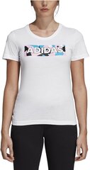 Pluus Adidas AOP Pack Tee II White hind ja info | Naiste T-särgid, topid | kaup24.ee