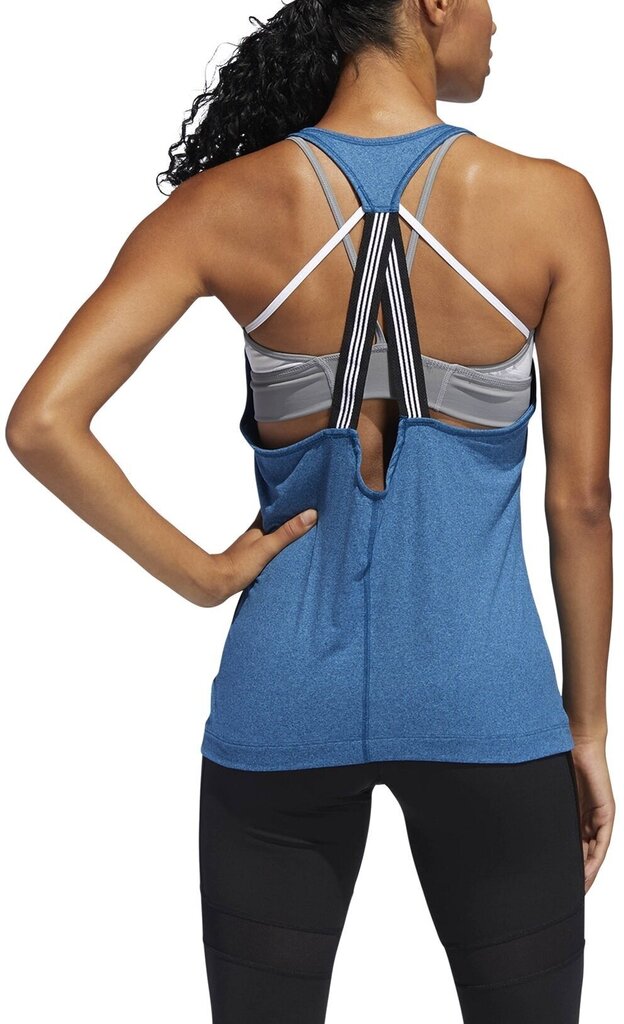 Pluus Adidas 3Stripe Tank Blue цена и информация | Naiste T-särgid | kaup24.ee