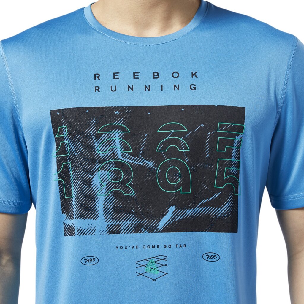 T-särk Reebok Re Run Crew Tee Blue цена и информация | Meeste T-särgid | kaup24.ee