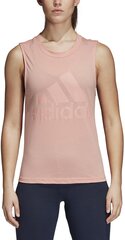 Блуза Adidas Essentials Logo Tank Top Pink цена и информация | Женские футболки | kaup24.ee