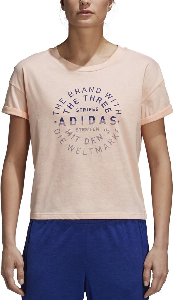 Pluus Adidas Emblem Tee Haze Coral hind ja info | Naiste T-särgid | kaup24.ee