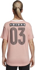 Блуза Adidas Number 03 Pink Black цена и информация | Женские футболки | kaup24.ee