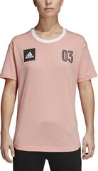 Блуза Adidas Number 03 Pink Black цена и информация | Женские футболки | kaup24.ee