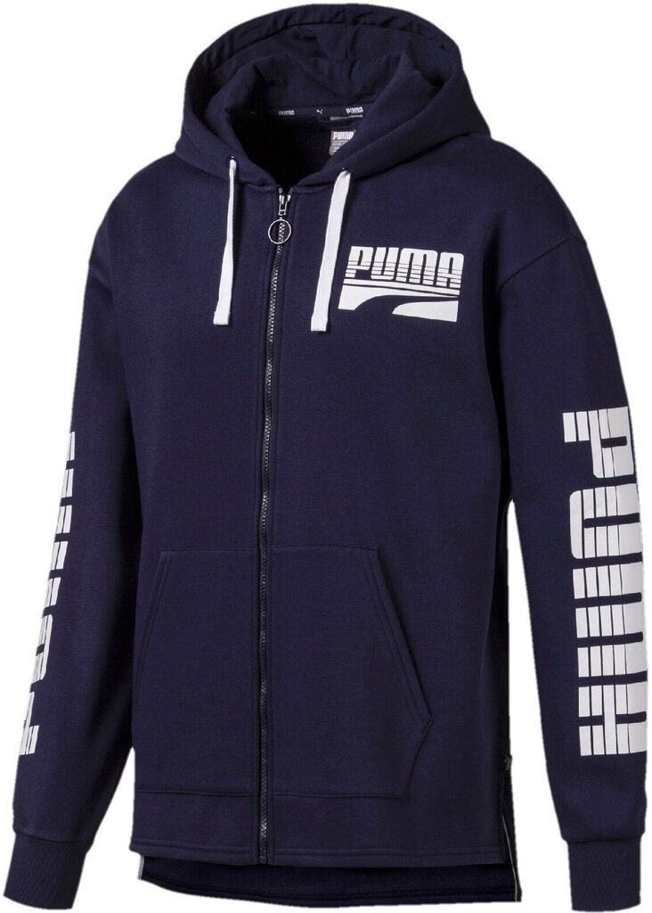 Dressipluus Puma Rebel Bold FZ Hoody FL Blue hind ja info | Meeste pusad | kaup24.ee