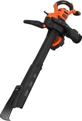 Электрическая воздуходувка для листьев Black&Decker BEBLV301 3in1 3000 Вт цена и информация | Пылесосы для сбора листьев, измельчители веток, очистители тротуарной плитки | kaup24.ee