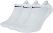 Sokid Nike U NK Everyday Ltwt NS 3 Pr White hind ja info | Meeste sokid | kaup24.ee