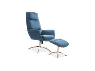 Кресло с пуфом Signal Meble Regan, синее цена и информация | Кресла | kaup24.ee