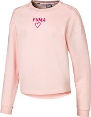 Puma Джемпер для подростков Alpha Crew Sweat Pink цена и информация | Свитеры, жилетки, пиджаки для девочек | kaup24.ee