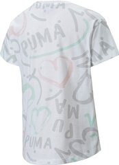 Pluus teismelistele Puma Alpha Aop Tee G White цена и информация | Рубашки для девочек | kaup24.ee