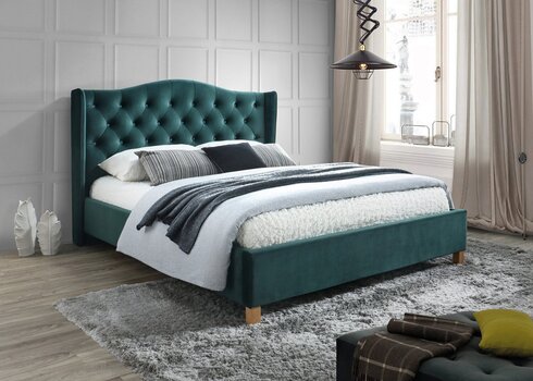 Кровать Signal Meble Aspen Velvet 180x200 см, зеленая цена и информация | Кровати | kaup24.ee