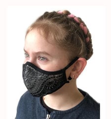 Korduvkasutatav mask 1016FK/ ERGO PLUS musta pitsiga lastele hind ja info | Esmaabi | kaup24.ee