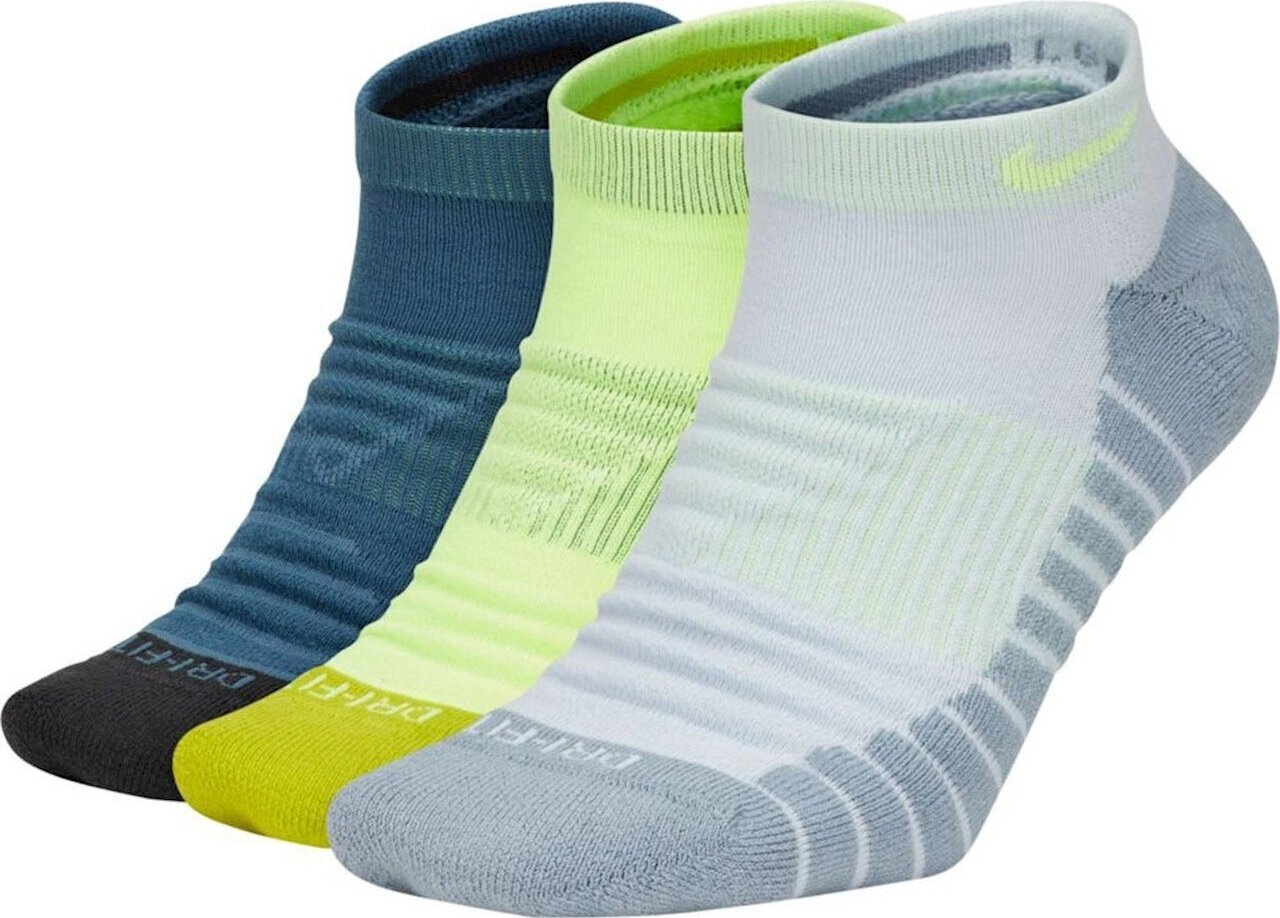Sokid Nike U NK Evry Max Cush NS 3PR Blue Yellow Grey hind ja info | Meeste sokid | kaup24.ee