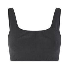 Girlfriend Collective Naised/naiste Tommy Ribbed Cropped Bra rinnahoidja, Must UTGC100_black hind ja info | Rinnahoidjad | kaup24.ee