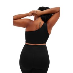 Girlfriend Collective Naised/Ladies Bianca One Shoulder Sports Bra (spordirinnahoidja), Must UTGC111_black hind ja info | Rinnahoidjad | kaup24.ee