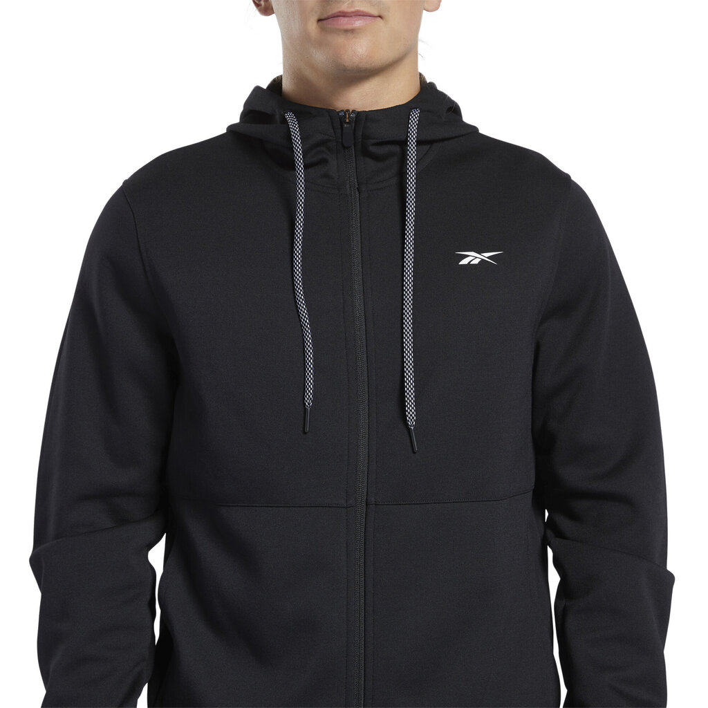 Dressipluus Reebok Wor Dbl Kn Fz Hood Black hind ja info | Meeste pusad | kaup24.ee