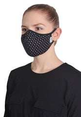 Korduvkasutatav mask (2 tükki) 1016/Ergo plus must lootosega ( täpiline ) цена и информация | Аптечки | kaup24.ee