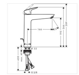 Valamusegisti Hansgrohe Logis 190, 71090000 hind ja info | Vannitoa segistid | kaup24.ee