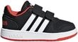 Jalanõud lastele Adidas Hoops 2.0 Cmf Black Red цена и информация | Laste spordijalatsid | kaup24.ee