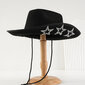 Rhinestone Cowgirl Hat Disco Cowboy Hat (must) hind ja info | Naiste mütsid ja peapaelad | kaup24.ee