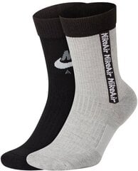 Nike Sokid U Snkr Sox Crew 2PR Black Grey hind ja info | Meeste sokid | kaup24.ee