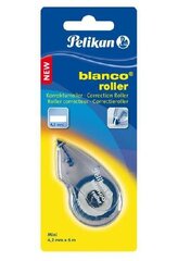 Pelikan Корректирующая лента, blanco Mini Roller, 4,2 мм x 6 м цена и информация | Письменные принадлежности | kaup24.ee