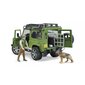 Mudelauto Land Rover Defender metsniku ja koeraga Bruder, 02587 hind ja info | Poiste mänguasjad | kaup24.ee