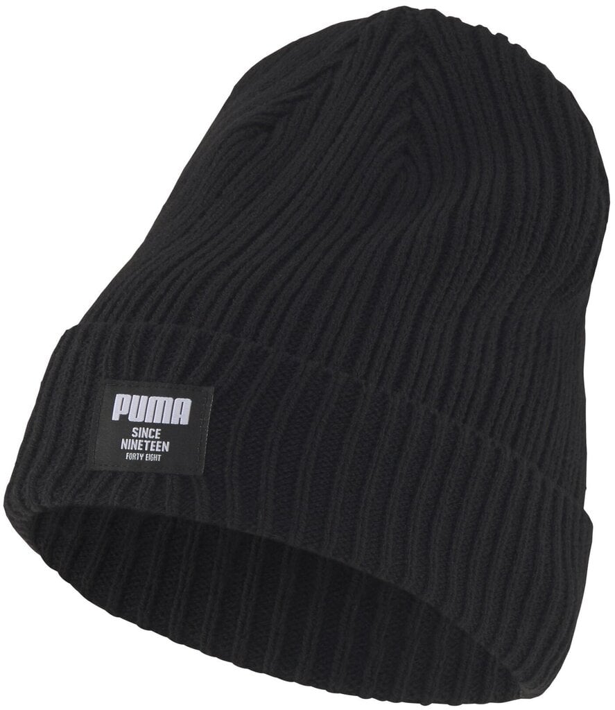 Puma Kootud mütsid Ribbed Classic Beanie Black цена и информация | Meeste sallid, mütsid ja kindad | kaup24.ee