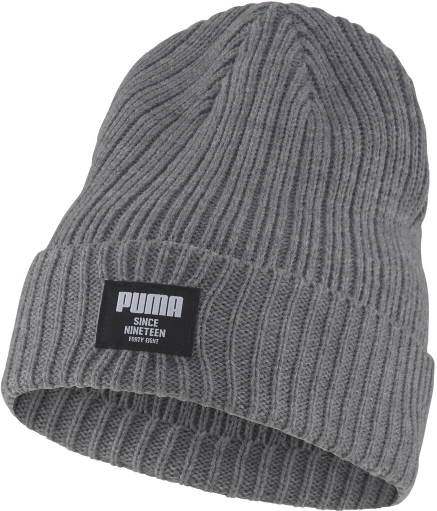 Puma Kootud mütsid Ribbed Classic Beanie Grey hind ja info | Meeste sallid, mütsid ja kindad | kaup24.ee