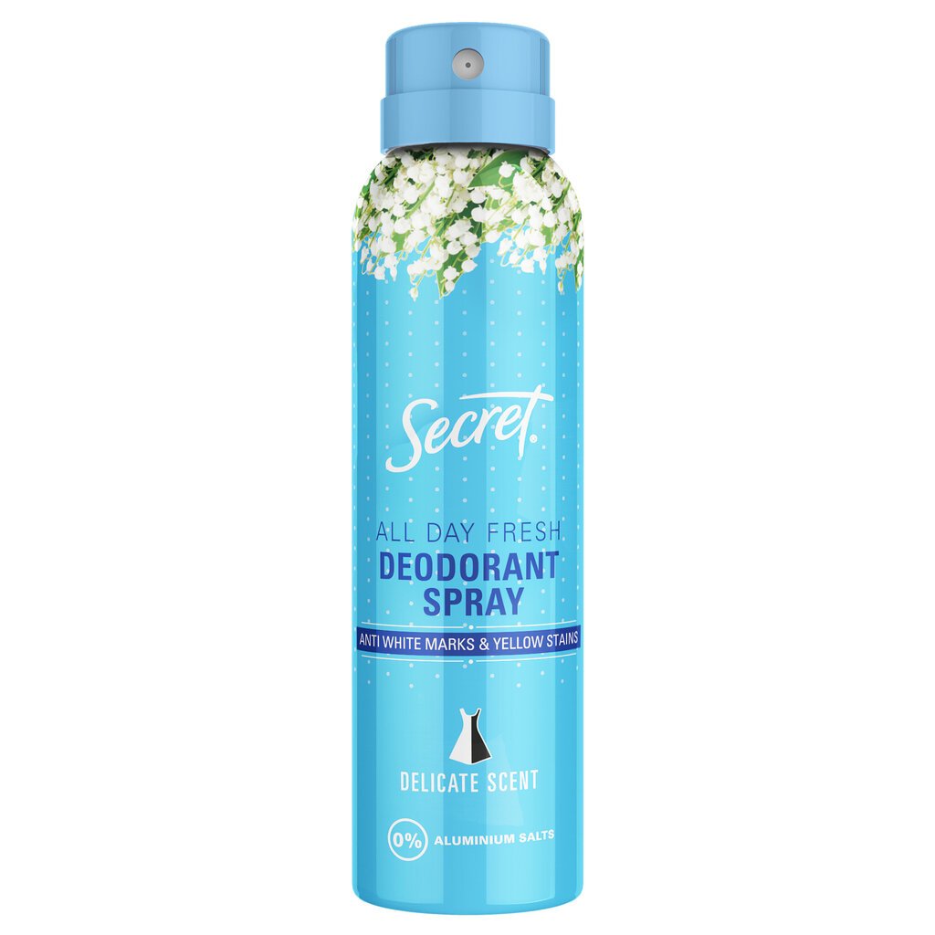 Naine spreideodorant Secret Delicate, 150 ml hind ja info | Deodorandid | kaup24.ee