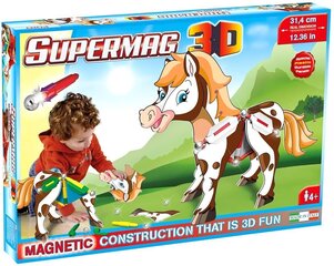 Magnetiline konstruktor Supermag 3D Ponis 0603 цена и информация | Конструкторы и кубики | kaup24.ee