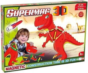 Magnetiline konstruktor Supermag 3D T-Rex 0608, 40-osaline цена и информация | Конструкторы и кубики | kaup24.ee