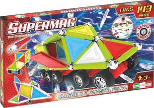 Магнитный конструктор Supermag Primary Tags Wheels 0185, 143 д. цена и информация | Конструкторы и кубики | kaup24.ee