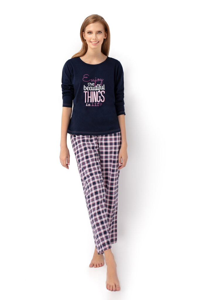 Naiste pidžaama pikkade pükstega ENVIE Beauty (Tumesinine) цена и информация | Öösärgid, pidžaamad | kaup24.ee